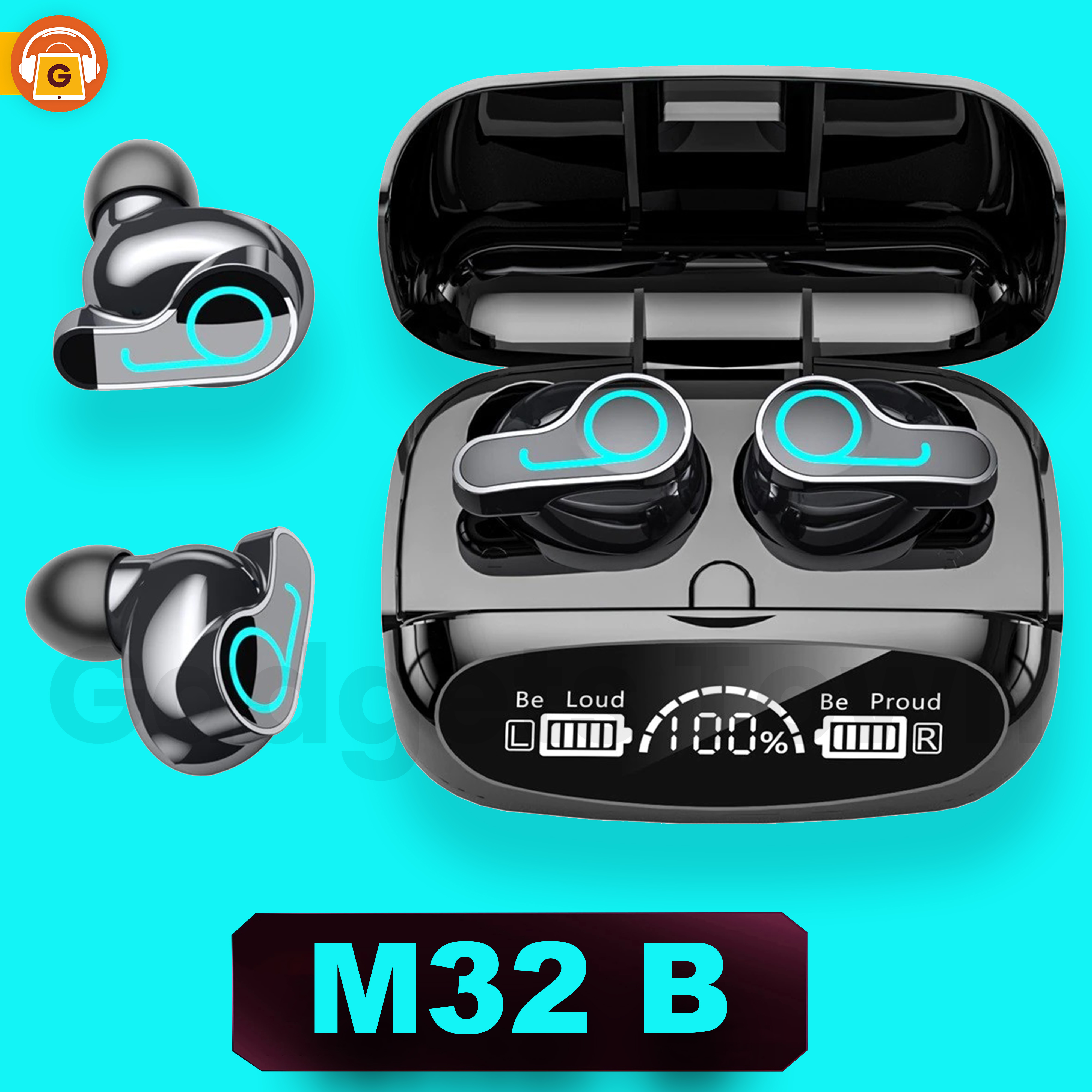 M32 B TWS Bluetooth V5 1 Headset Wireless Headphones Stereo Sport Touch