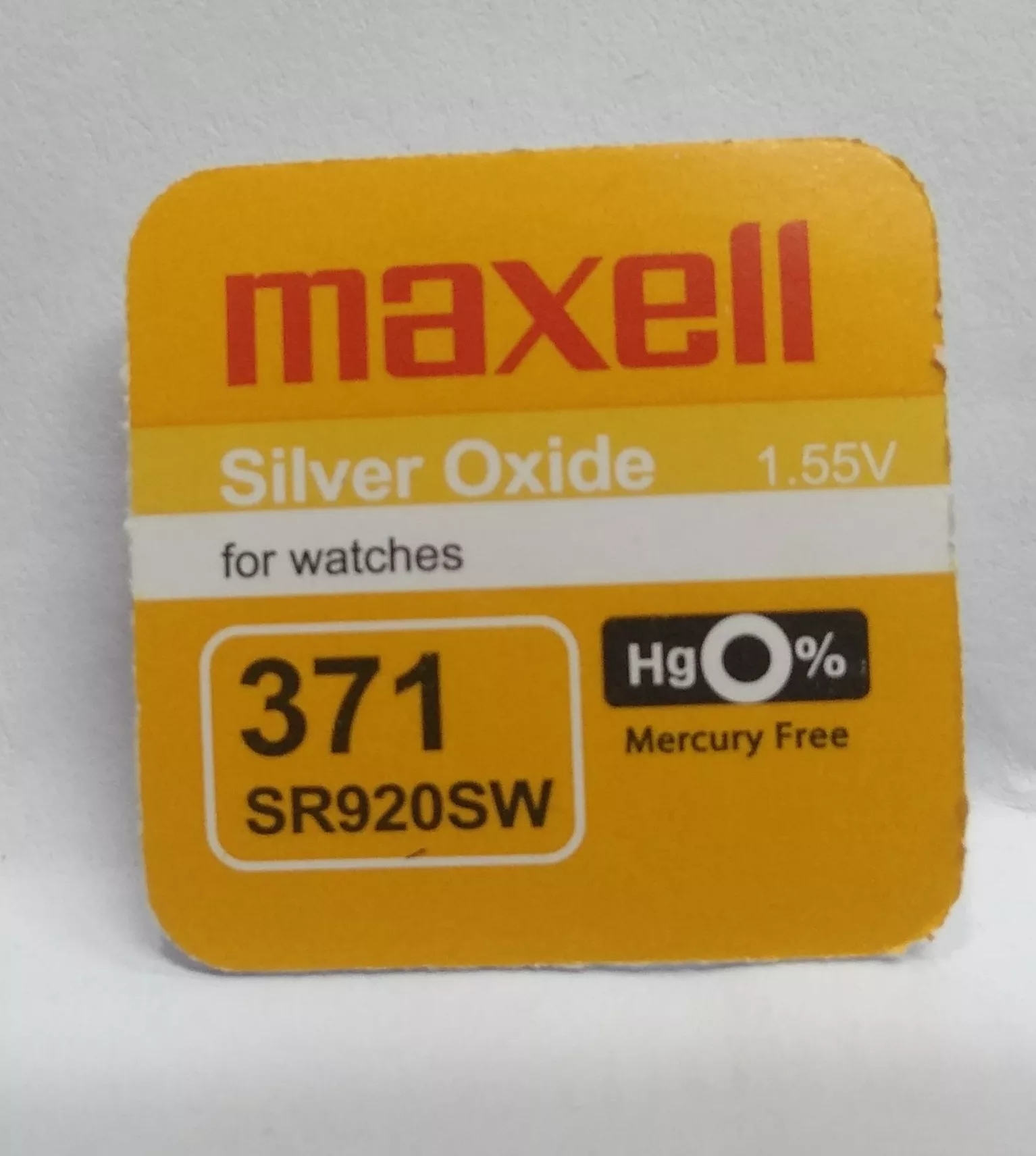 Maxell SR920SW 371 1 55V Silver Oxide Button Cell Watch Battery