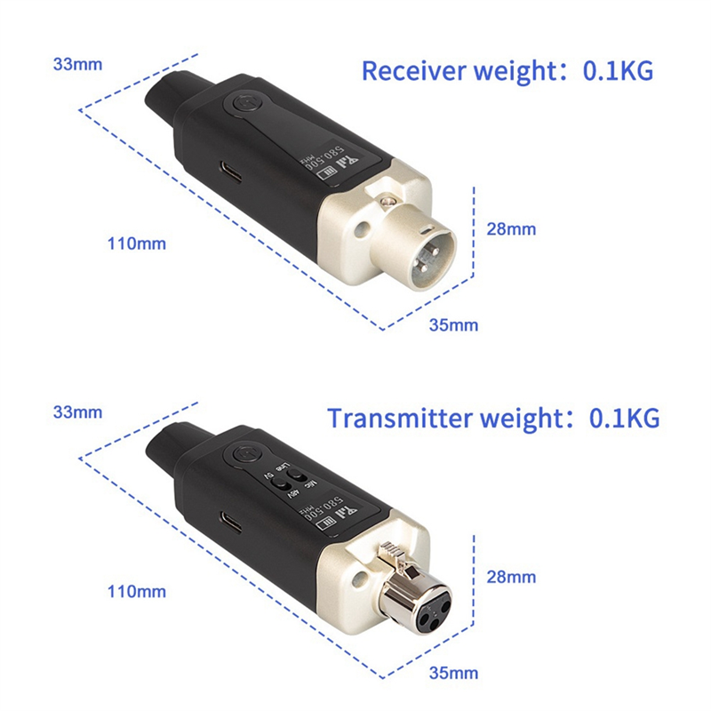 Wireless Microphone System UHF Wireless XLR Transmitter And Receiver