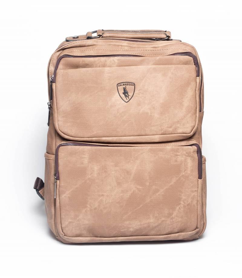 light brown backpack