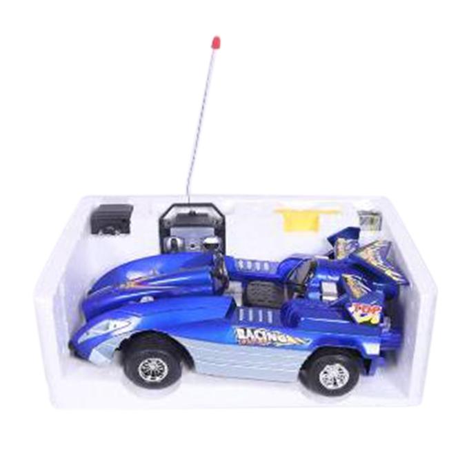 blue remote control race car