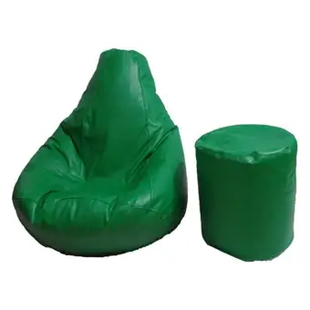Latex Leather Bean Bag 36 Green