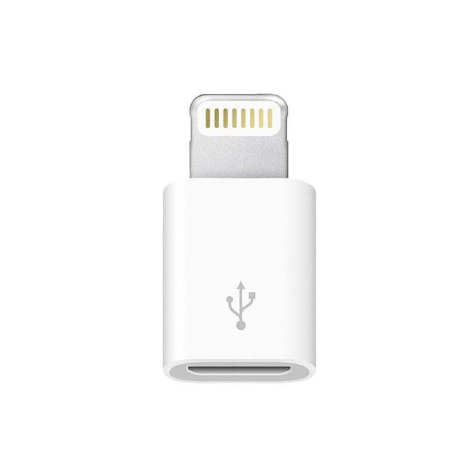 Micro USB to Lightning Adapter Converter OTG Data Transfer White. 
