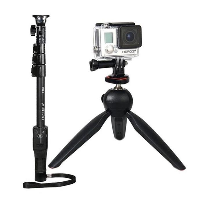 Combo of  YT-1288 Monopod Selfie Stick and 228 Mini Tripod Holder
