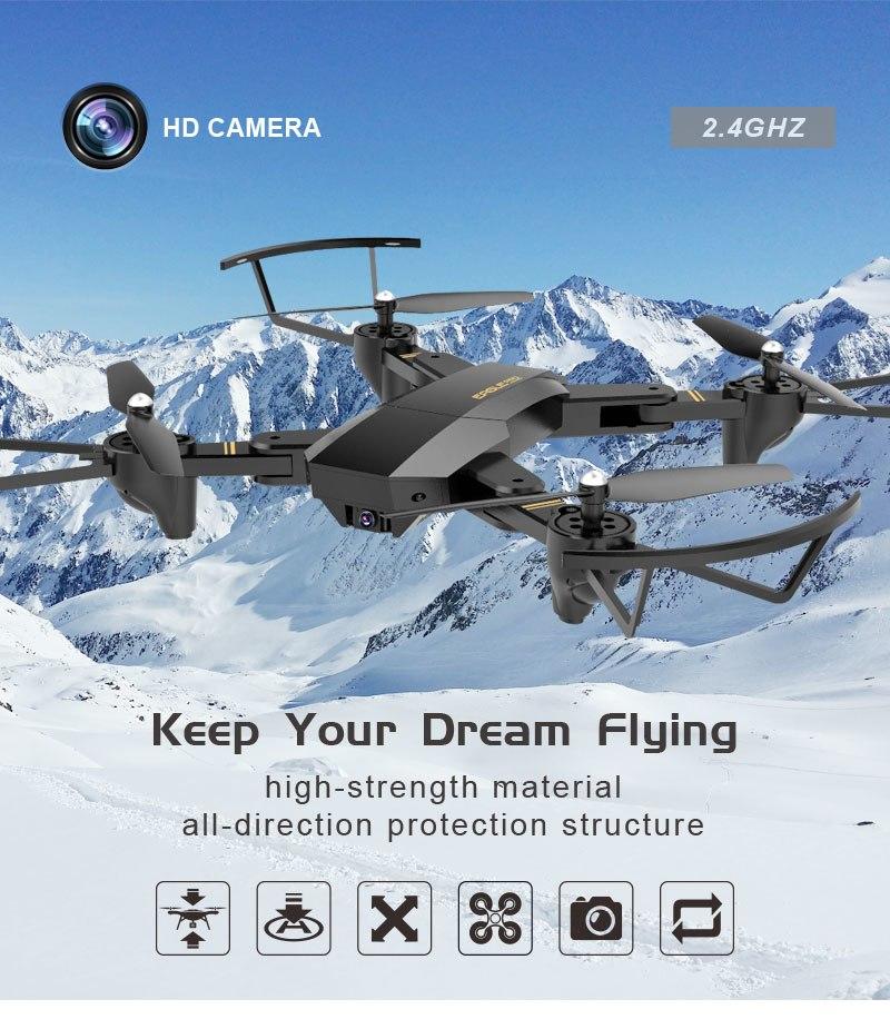 Eagle Pro Drone S9 Foldable Selfie Drone with WiFi FPV HD Camera 2.4G 4 Axis Helicopter Altitude Hold Quadcopter. 