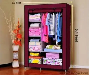 Hcx Wardrobe Closet Storage Organizer Clothes Rack