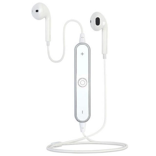 S6 Wireless Bluetooth Sports Stereo Headset - White