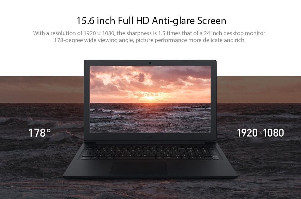 Xiaomi Mi Notebook Ruby 15.6 inch Windows 10 Intel Core i5 8GB RAM 128GB SSD + 1TB HDD NVIDIA GeForce MX110 HD Camera Bluetooth 4.2 - Dark Gray