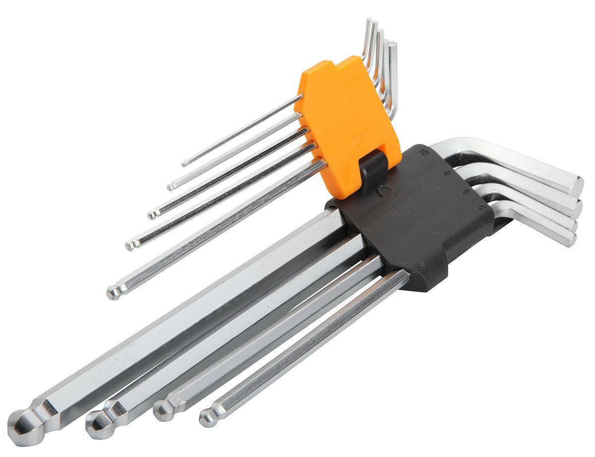 TOLSEN 9Pcs Extra Long Arm Allen Hex Ball L Key Set Hexagon Wrenches Metric 20054 - Kings Trading. 