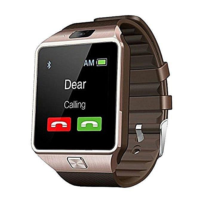 golden mobile watch