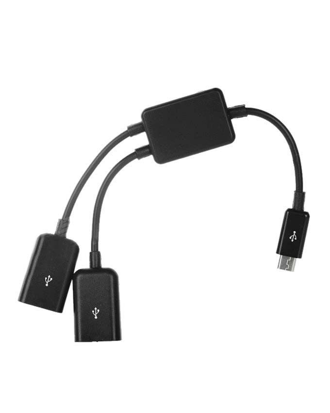2x OTG Male Micro USB to USB Female cable adapter
