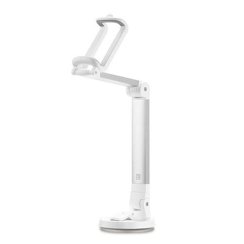 RM-C23 Multi Angle Rotation Desktop Mount Holder Stand For Mobile Phone 3 To 6.3 Inch - Silver & White. 