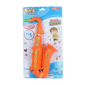 plastic toy saxophone