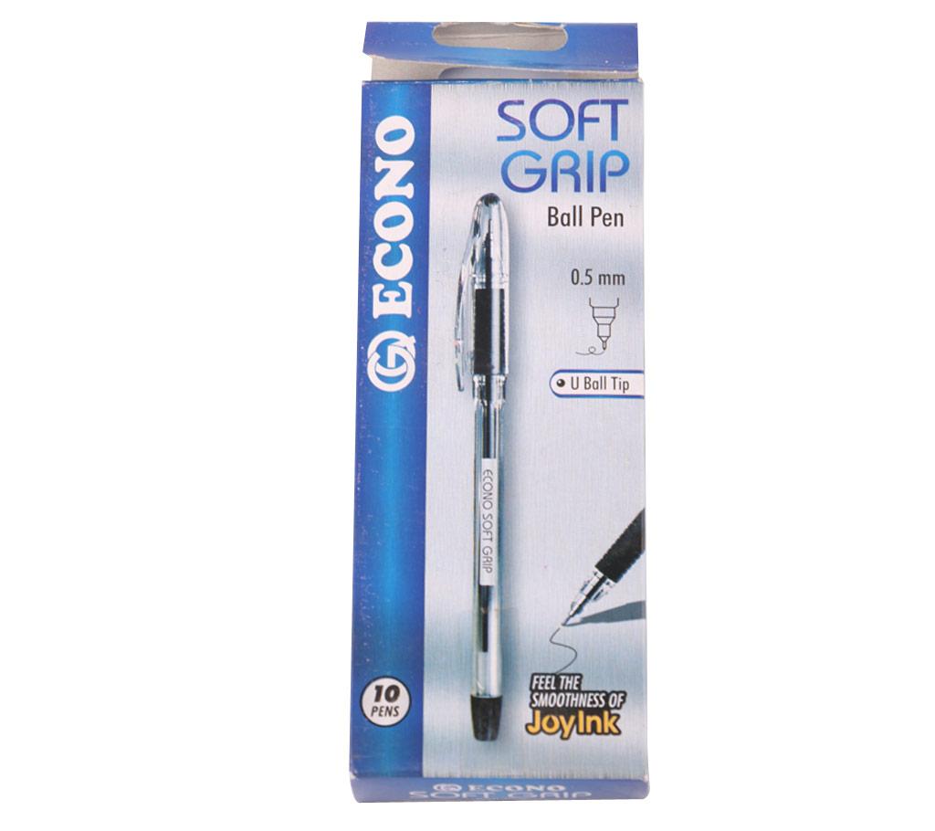 Econo Soft Grip Ball Pen - Pack of 20 pcs pens - Smooth Writing Experience -for Home and Office Use by Econo Brand. 