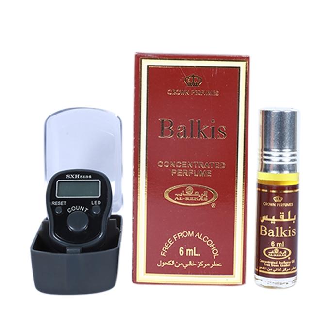 Combo of AL REHAB Balkis Attar (6ml) and Digital LED Tasbih