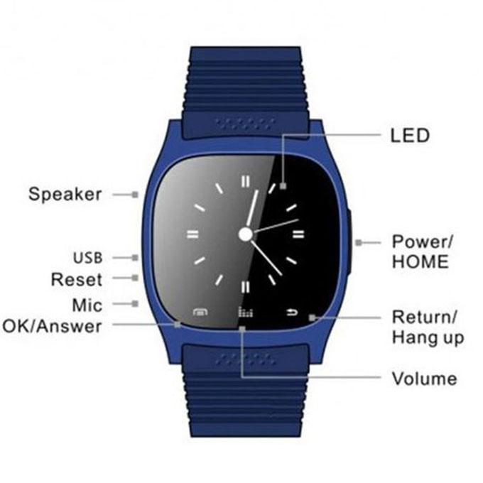 Bluetooth Smart Gear Watch - Blue. 