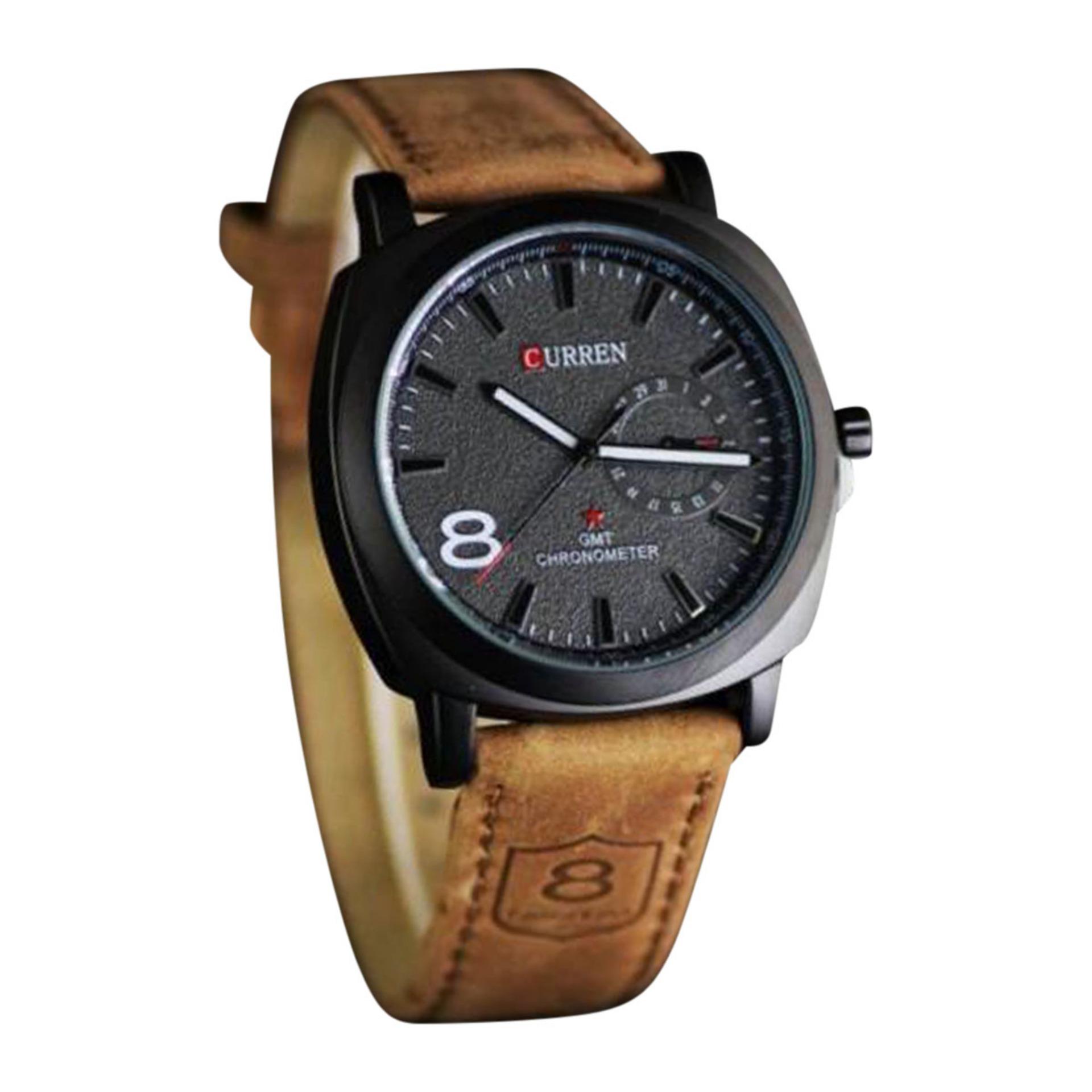 Men s Watches line Buy Gents Watches in Bangladesh WRM01 PU Leather Wrist Watch For Men Brown