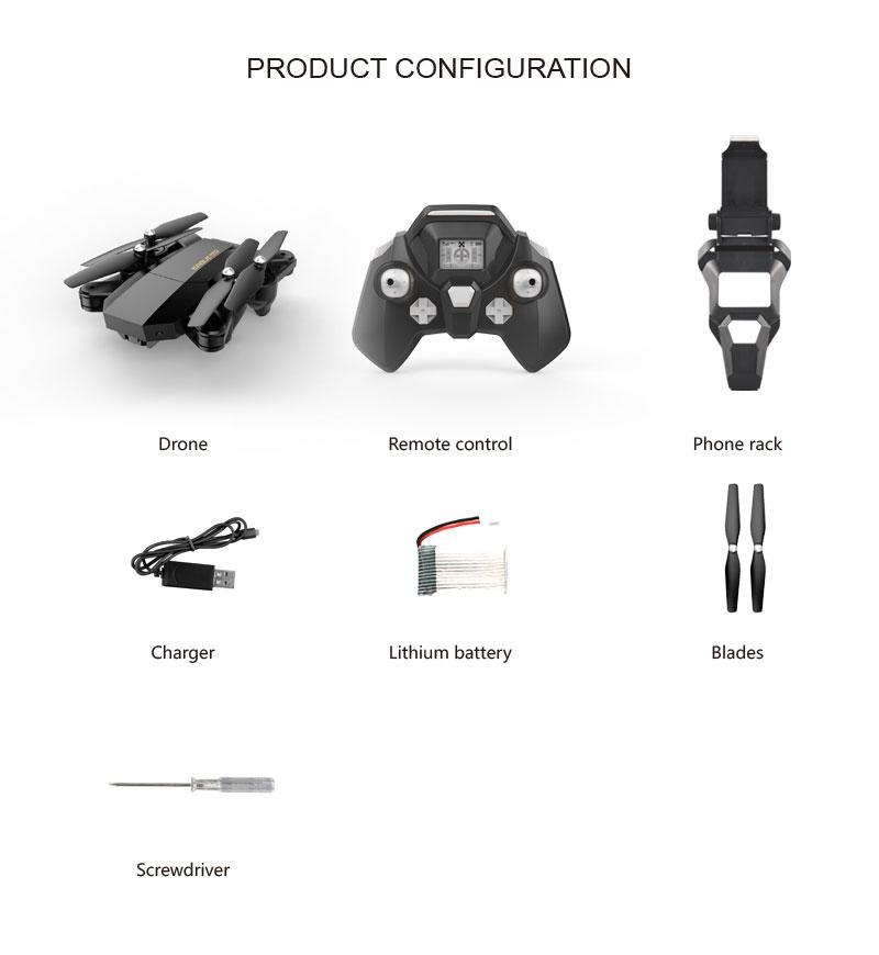 Eagle Pro Drone S9 Foldable Selfie Drone with WiFi FPV HD Camera 2.4G 4 Axis Helicopter Altitude Hold Quadcopter. 