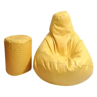 Latex Leather Bean Bag 36 Yellow