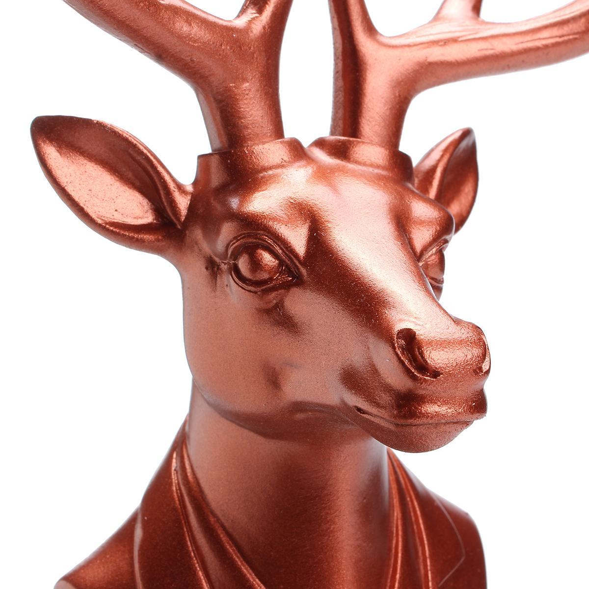 Tie Suit Deer Stag Head Hook Wall Mount Hanger Rack Holder Poly Resin Home Decor. 