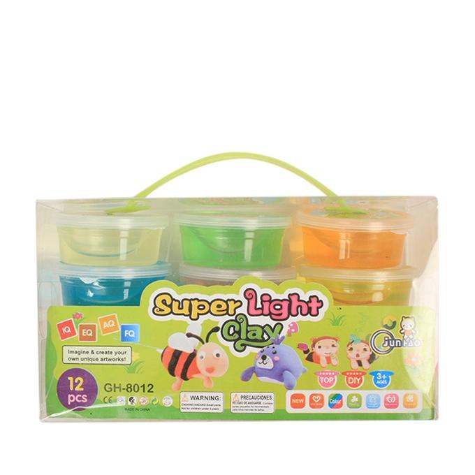 Plastic 12 Pieces Light Clay Slime Toy - Multicolor
