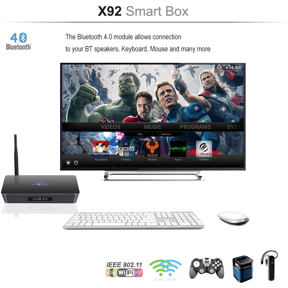 X92 Smart TV Box Android 7.1 4K WIFI Media Player Amlogic S912 Octa-Core HDMI 2.0 2G+16G - Tv Box. 