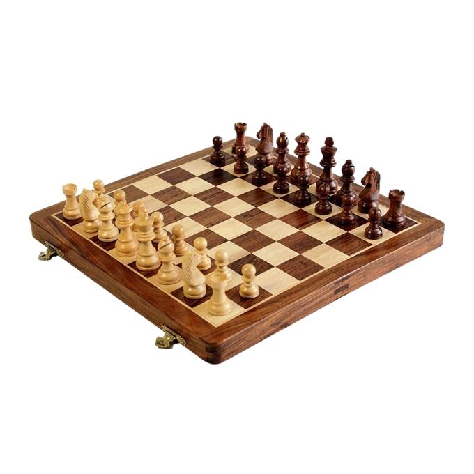 Magnetic Folding Chess Set - Wooden | Daraz.com.bd