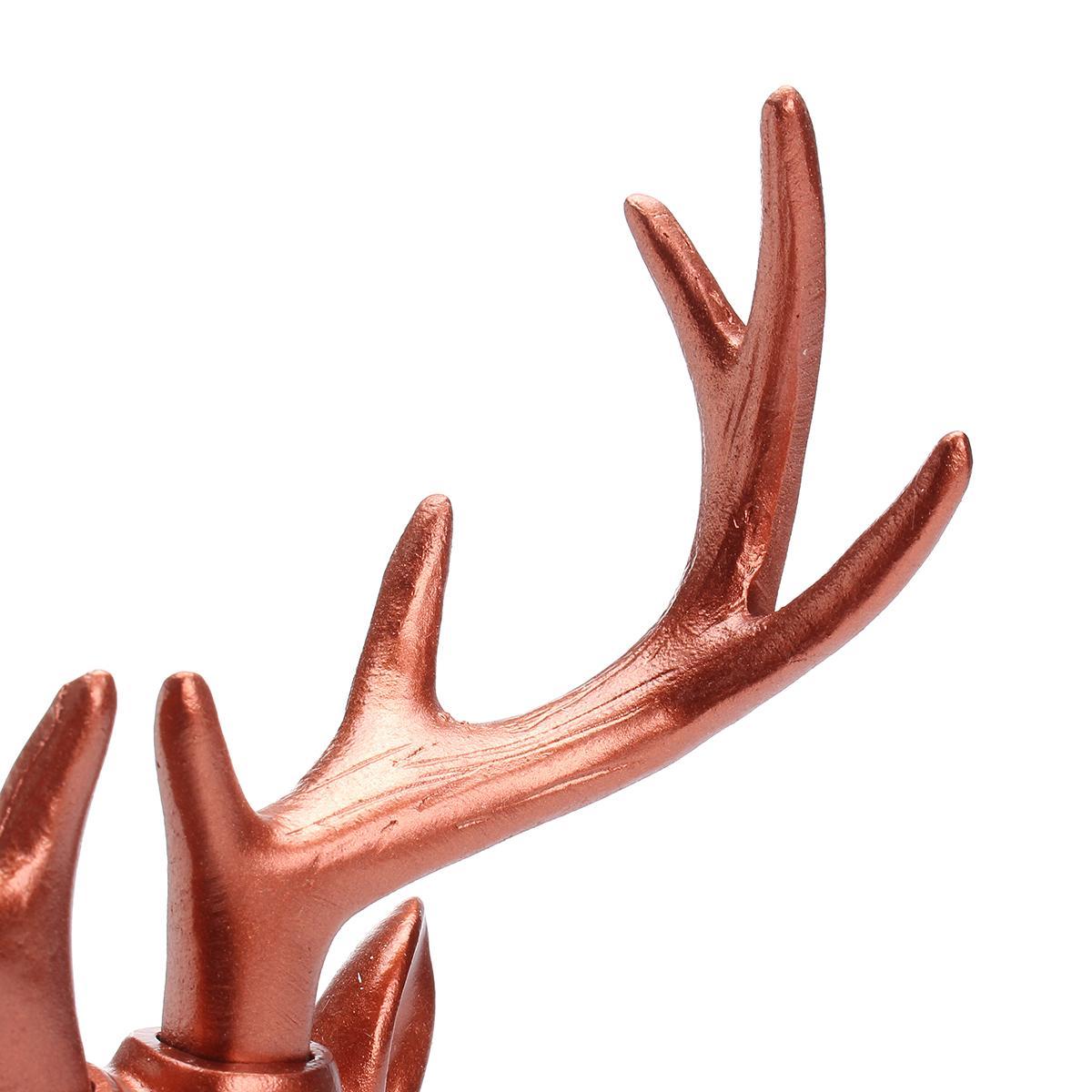 Tie Suit Deer Stag Head Hook Wall Mount Hanger Rack Holder Poly Resin Home Decor. 