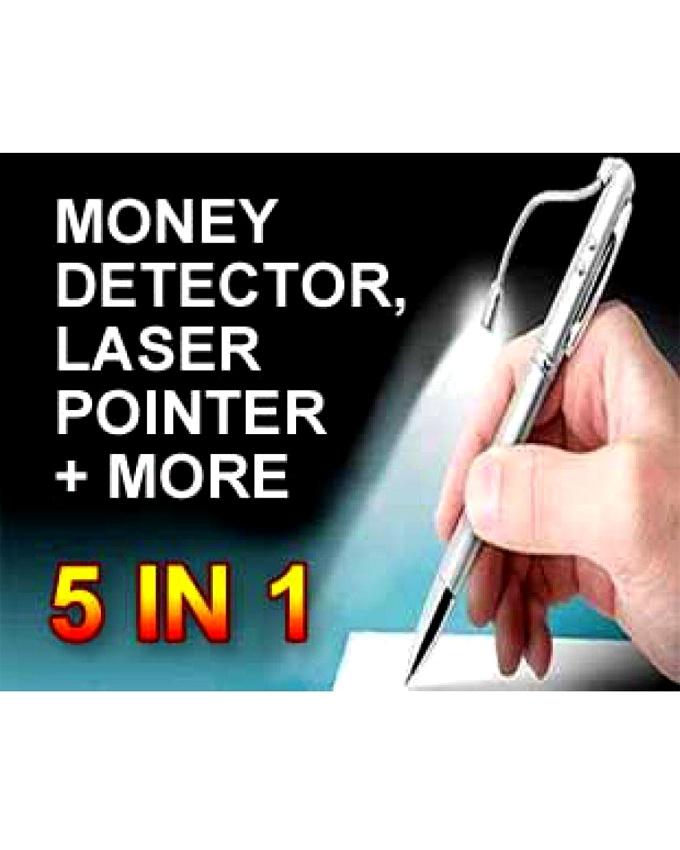 5-in-1 Multifunctional Pen With Metal Box. 