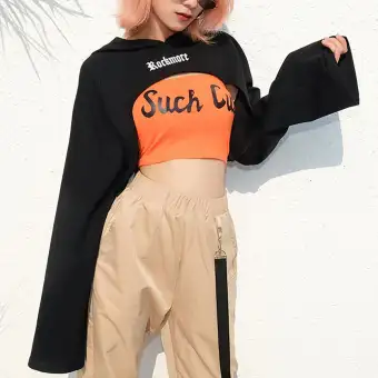 hooded cropped tops