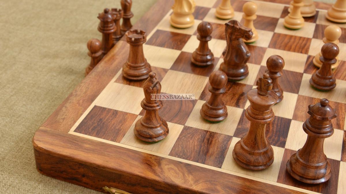 Wood Chess Board Large - 3 in 1. 