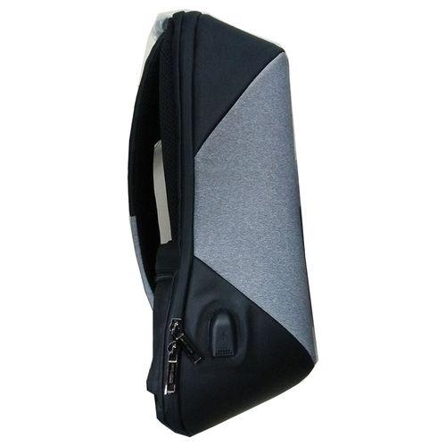 Water Resistant Anti Theft Hidden Zipper Backpack - Black and Grey. 