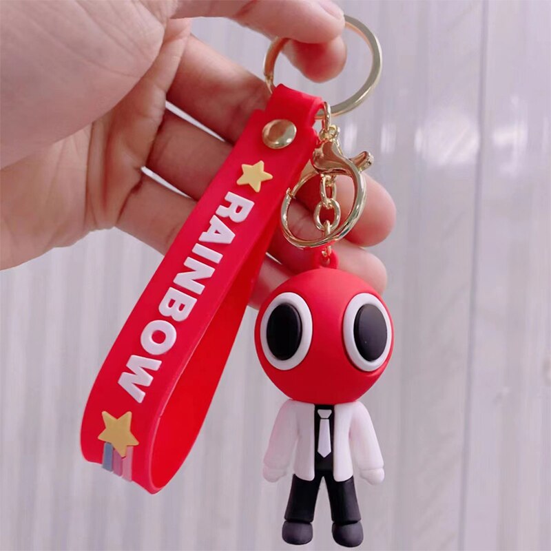 2023 Rainbow Friends Anime Keychain 3D Cartoons Figures Model Game