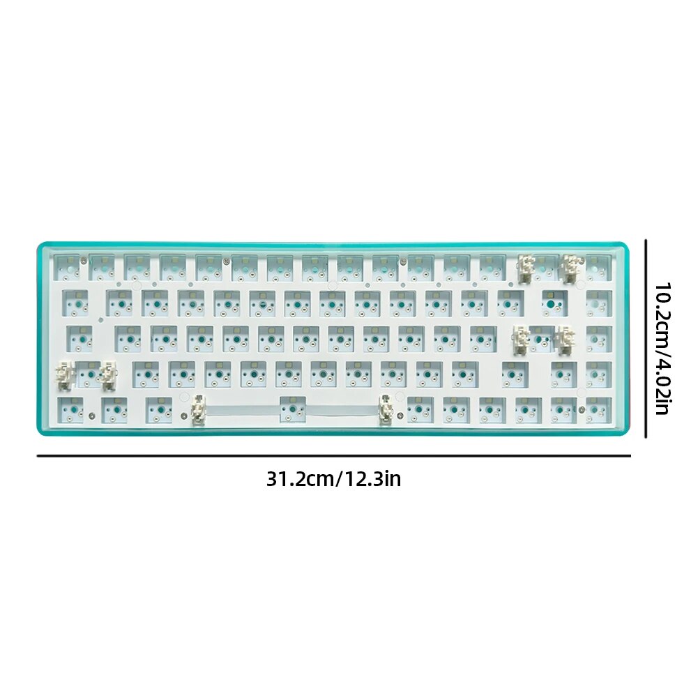CIY Tester Customized Mechanical Keyboard Kit 3-Mode Hot Swap Keyboard 68 Keys Type C Wired+Bluetooth+2.4G Wireless Keyboard. 