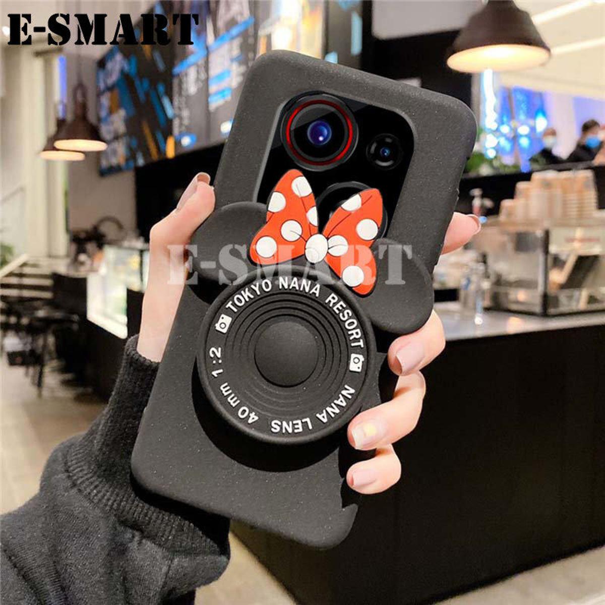 For Tecno Phantom X2 Pro Case Makeup Mirror Soft Cute Cartoon Camera Stand Silicone Cases for Tecno Phantom X2 Pro Back Cover Casing
