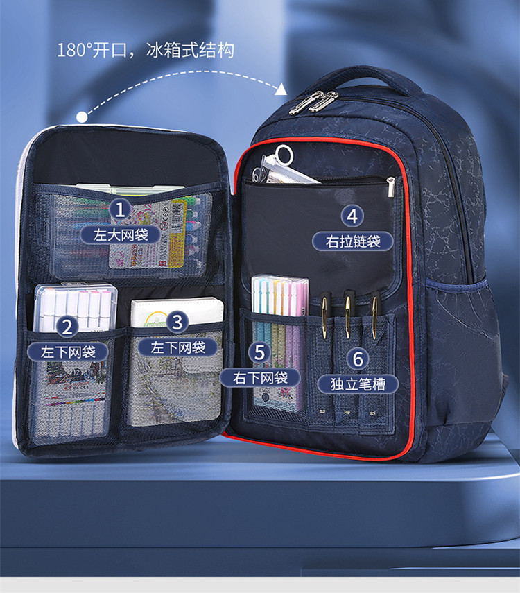 School bag with outlet many pockets