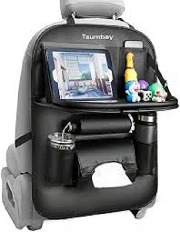 car back seat storage with tray. high quality pu leather. as given picture .. 