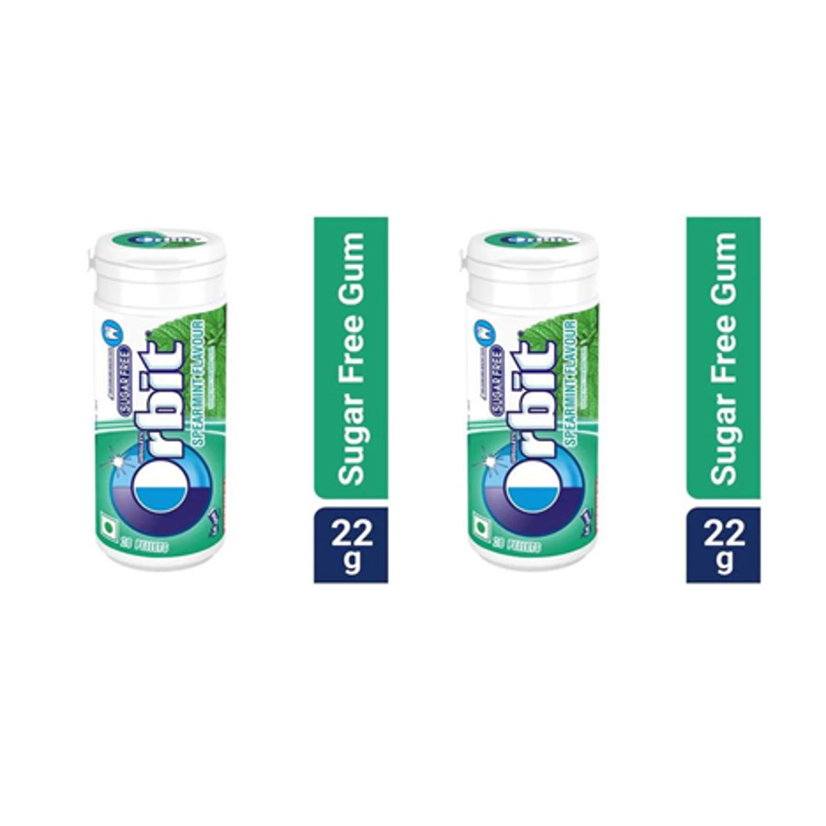 Orbit Sugar Free Chewing Gum Spearmint 2pack*22gm INDIAN. 