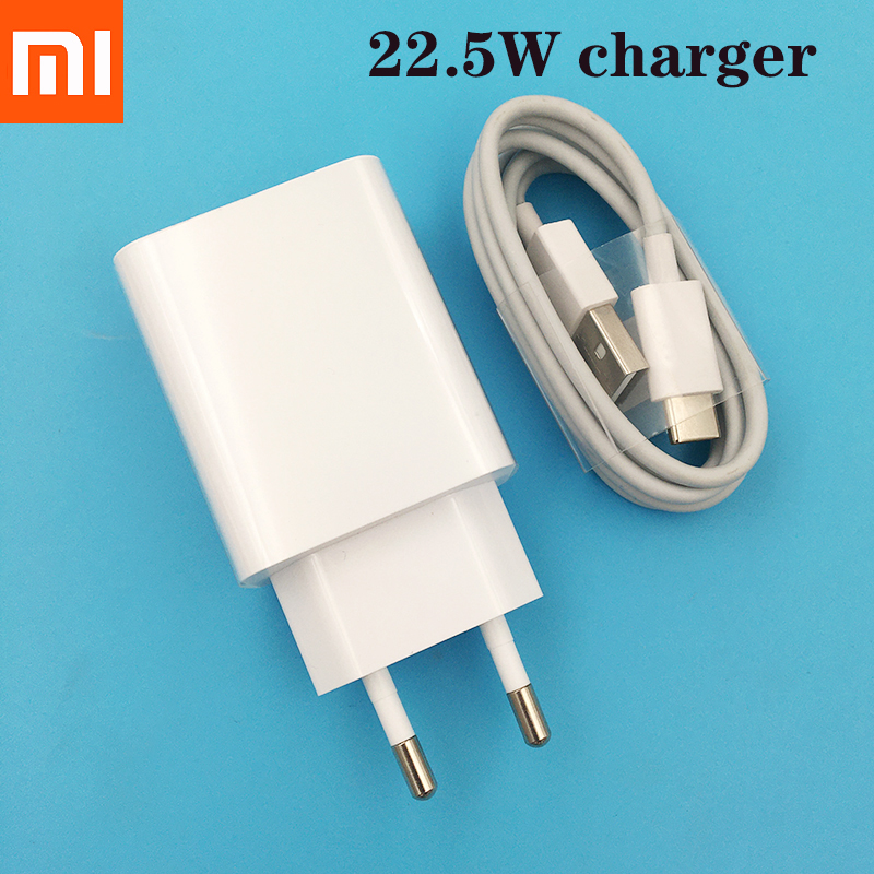 Original Xiaomi Charger 22.5W Fast Charge EU Power Adapter 1M USB Type C Cable For Redmi 12C 8 9 10 Pro 9s Mi 10 9SE POCO M3 X3