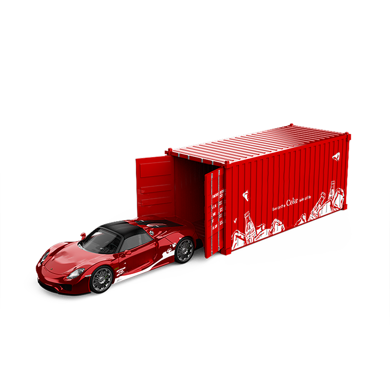 Time Micro 1:64 Red Painting Diecast Model Car,Alloy Car Model for Display Collection. 