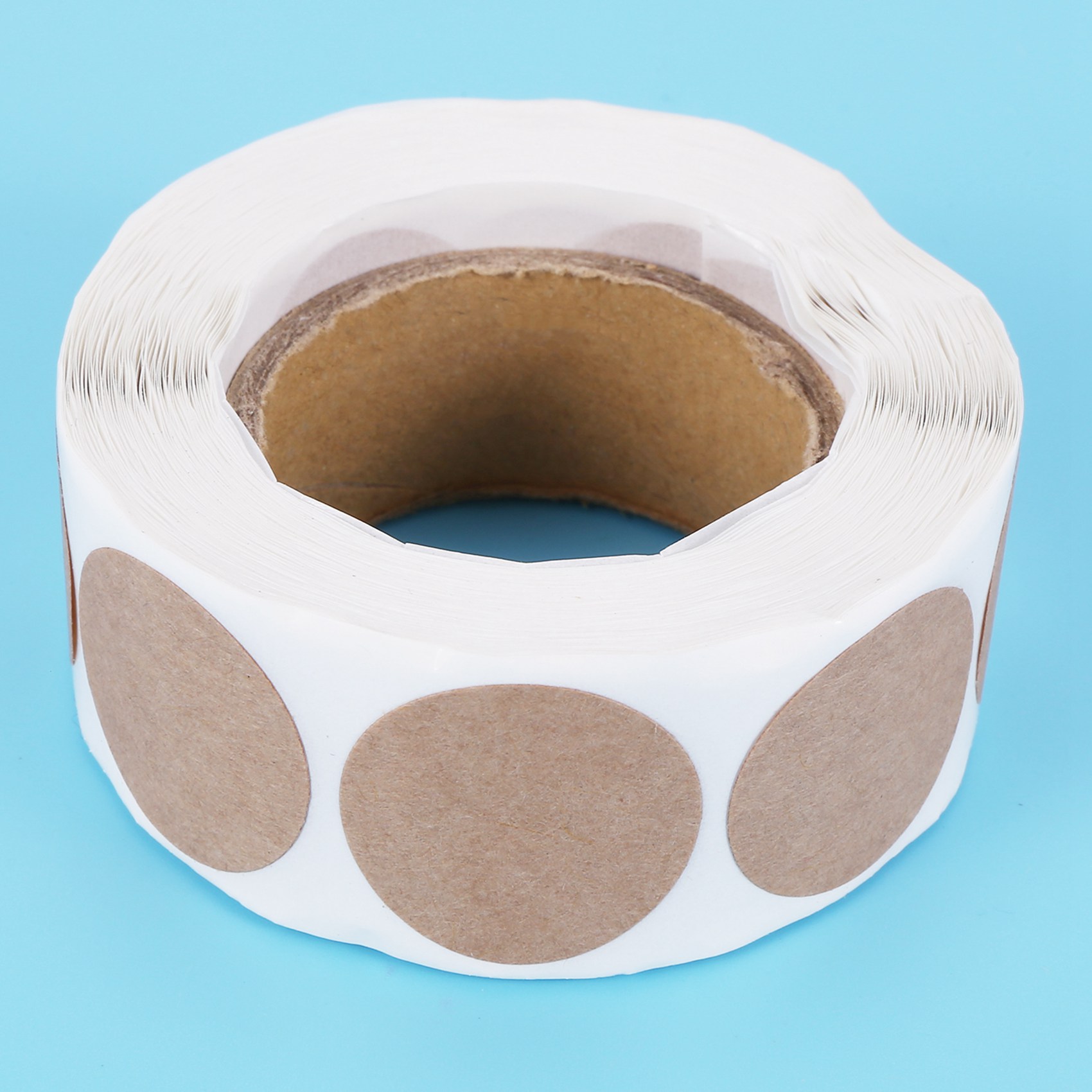 New 1Inch Kraft ticker / 500 Label Per Roll/Permanent Adheive