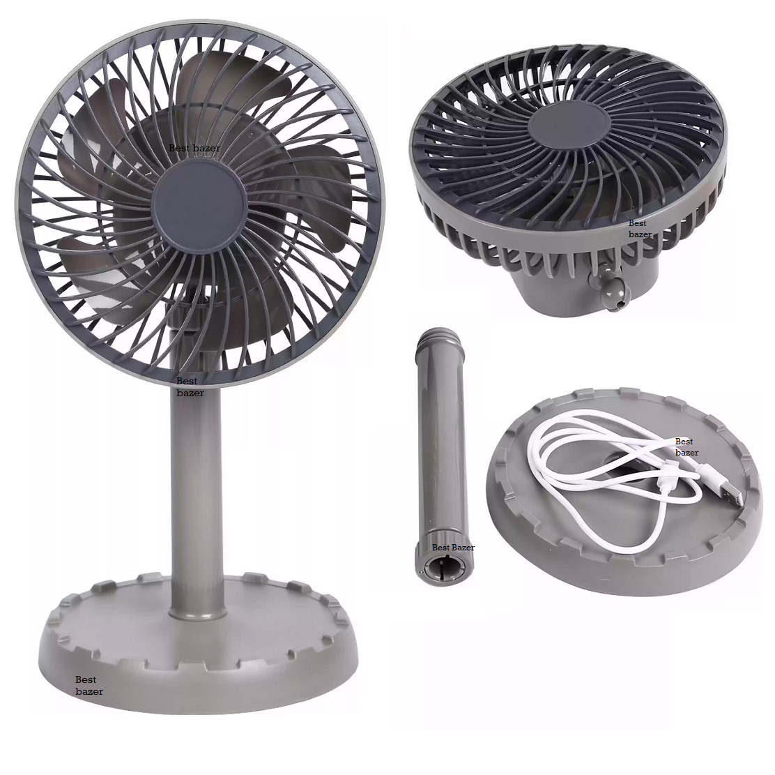 JY Super -2218 Lithium Batty Rechargeable Mini Table Fan