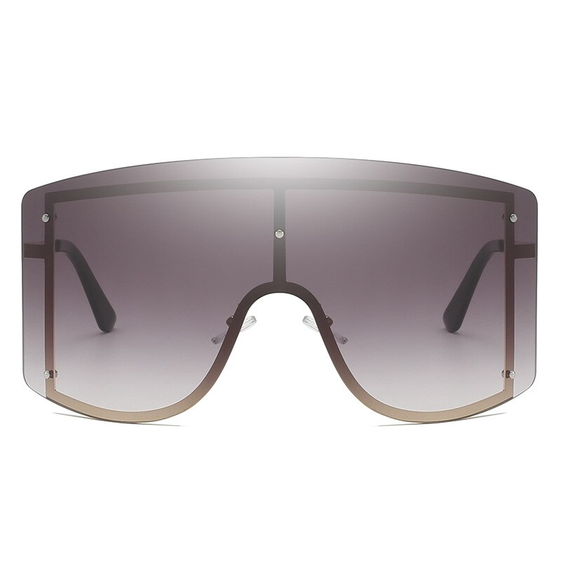 【happy one】purpleBig Square Frame Women Colorful Personality Trend Gradient Sun glasses Men Yellow Oversized Eyewear. 