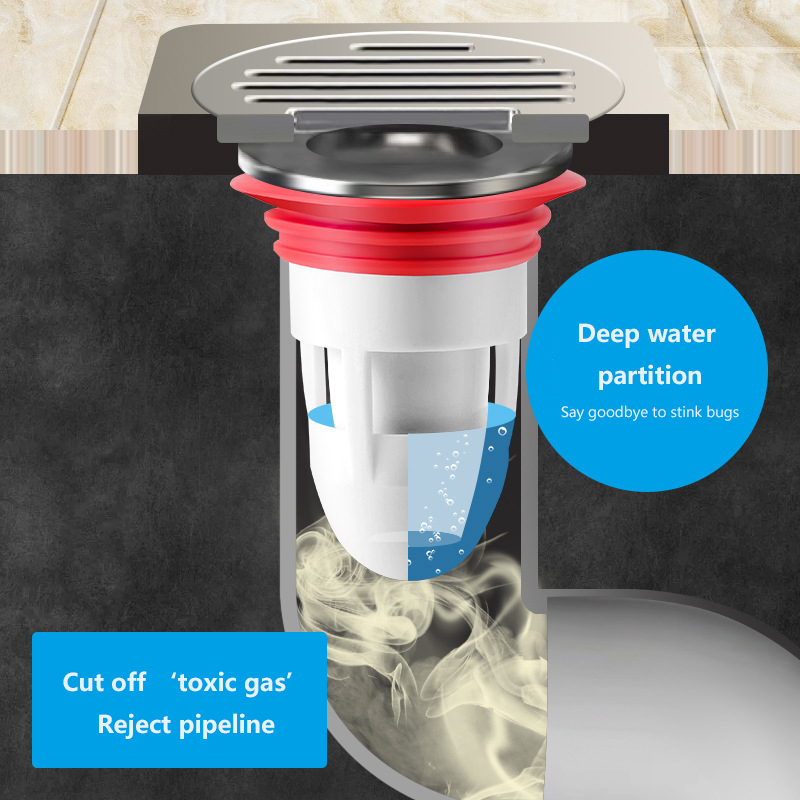 （New）Toilet Deodorant Floor Drain Core Bathroom Inner Core ewer Pet Control ilicone Anti-odor Artifact good effect and eay to ue. 