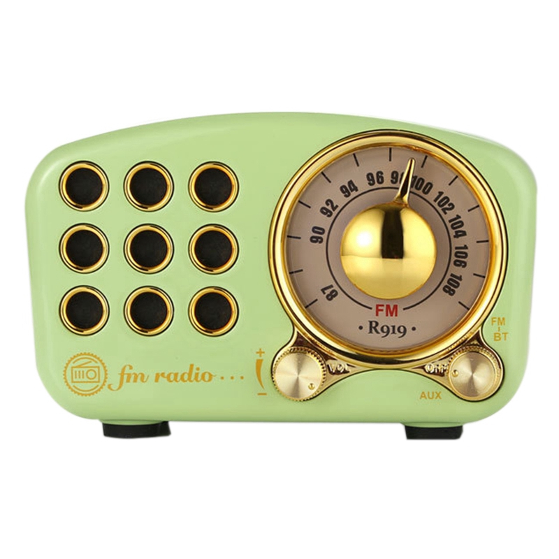 R919 Retro Radio Bluetooth Speaker, FM Radio With Old Fashioned Classic Style, Bluetooth, TF Card Slot. 