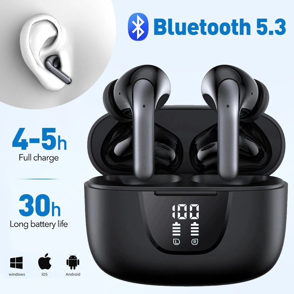 Mpow S42A Wireless Headphones Active Noise Cancelling 5.3 Bluetooth Earphones 30H Playback In-Ear ANC TWS Earbuds for Smartphone. 