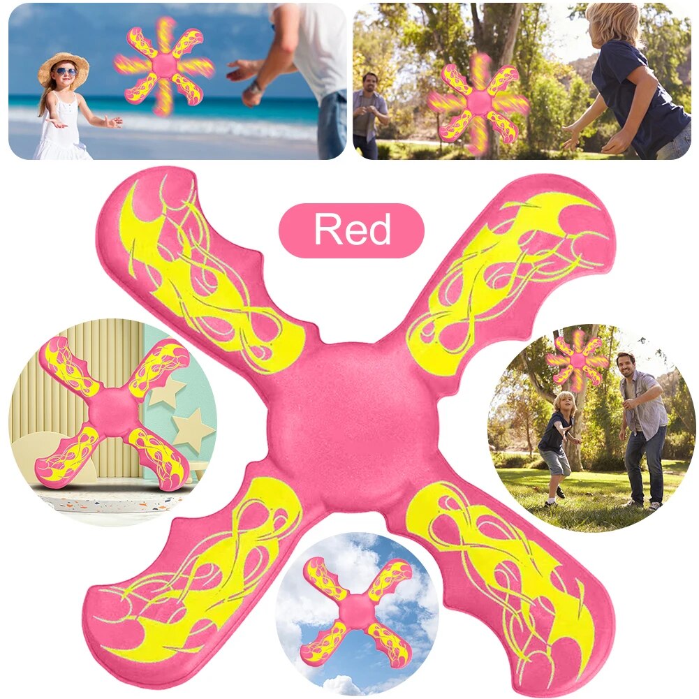 3 Bladed Boomerang Interactive Flying Discs Funny Three-bladed Boomerang Toy Decompression for Early Education. 