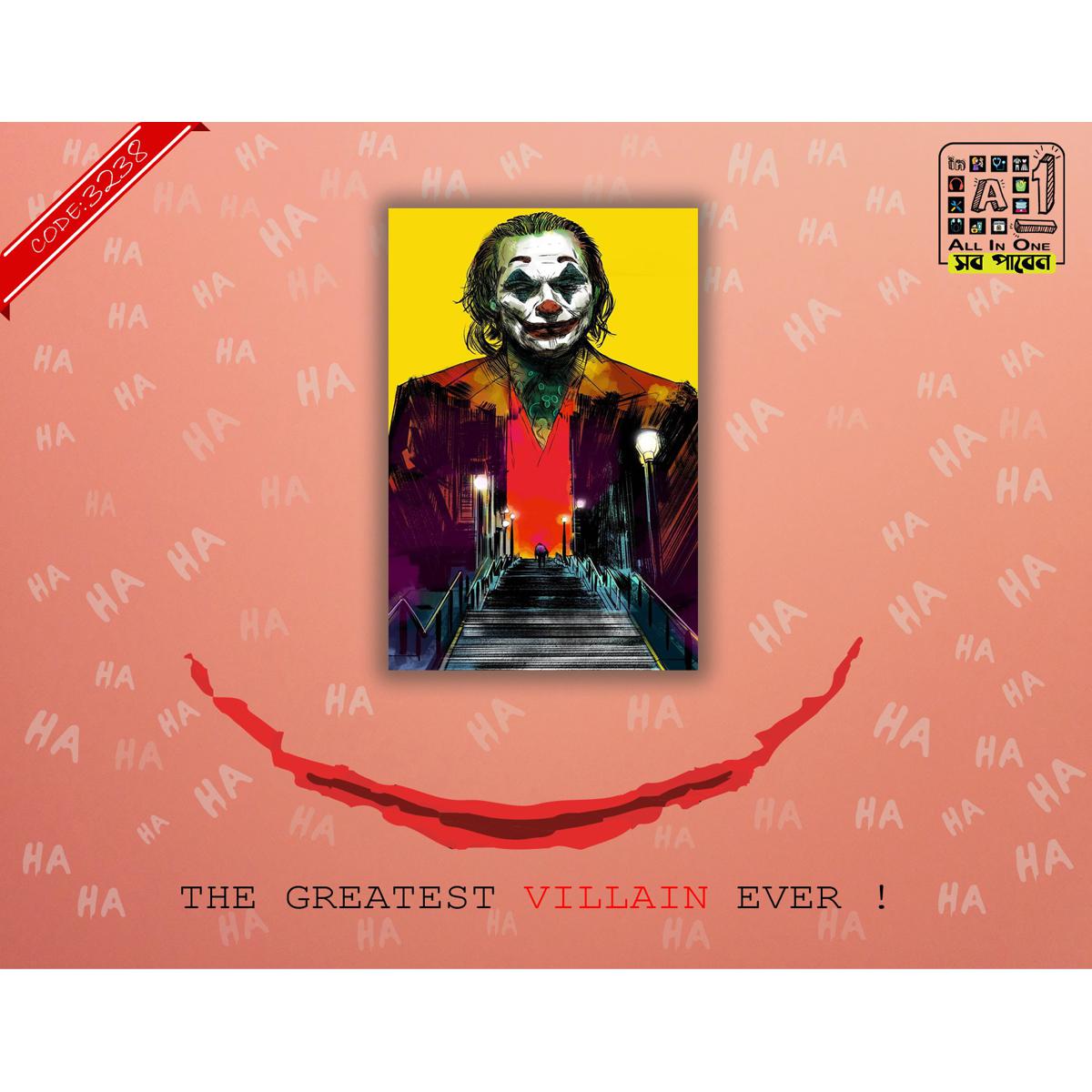Glossy Laminated JOKER Alternative Design Wall Poster  (2 ft × 1 ft )