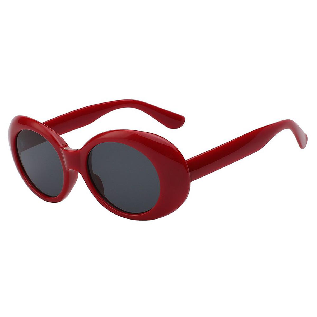 【happy one】Red w blackXIU Vintage Rock Kurt Cobain Sunglasses Women Men Eyewear UV400 Sun Glasses For Women Shades Oculos