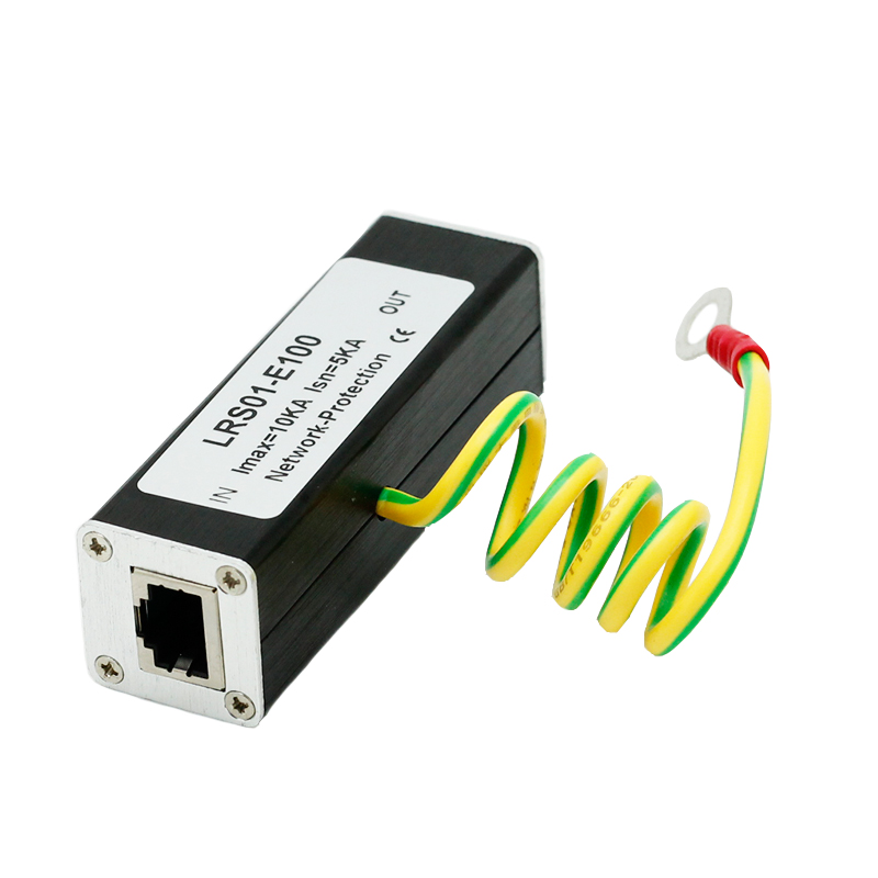Network RJ45 Surge Protector Protection Device Lightning Arrester SPD for 100M Ethernet Network Thunder Lightning Arrester
